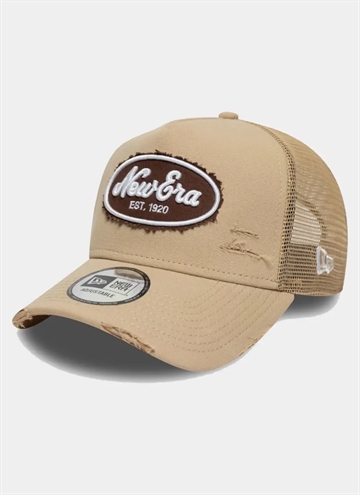 New Era Oval Canvas Distress Trucker 